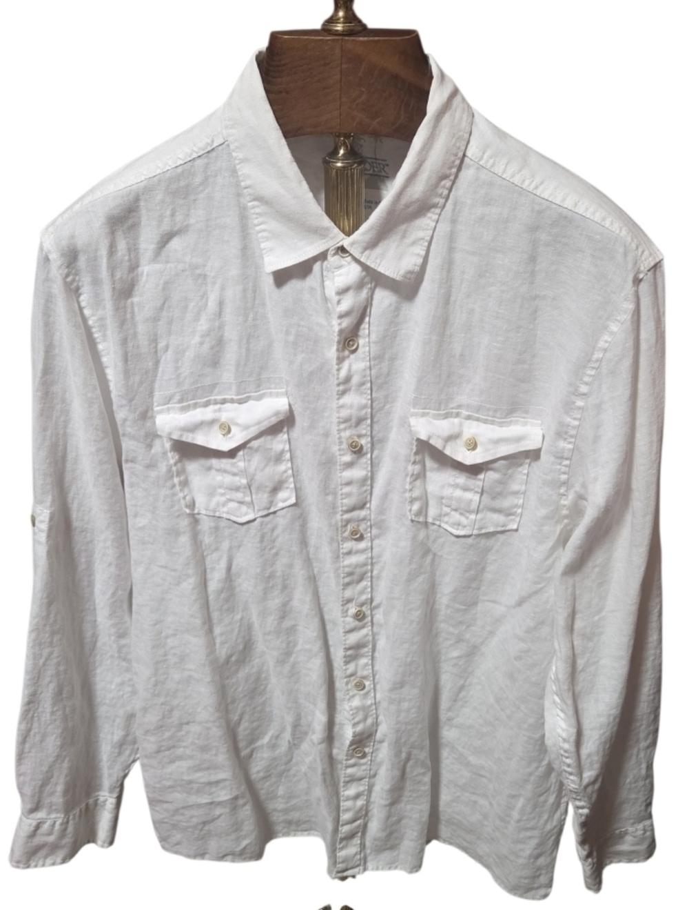 Islander Mens Linen Long Sleeve Lightweight Shirt Size XL